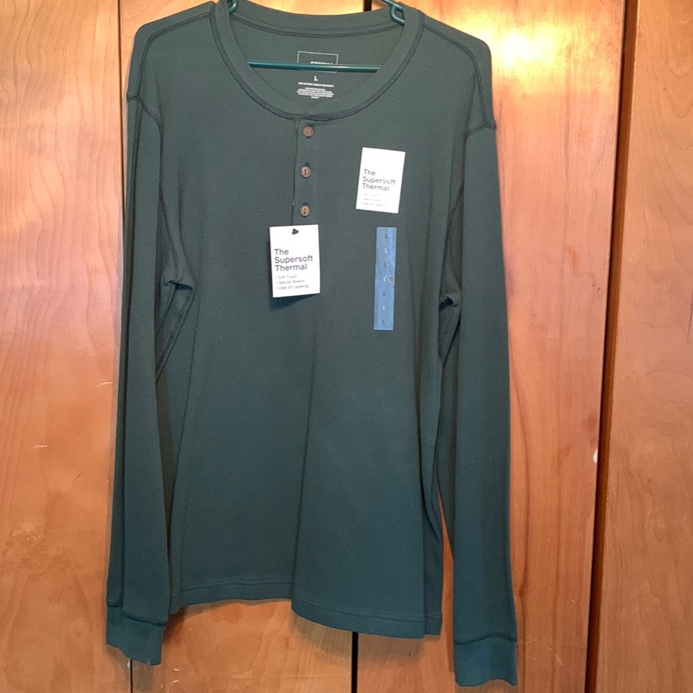 Sonoma mens green thermal top